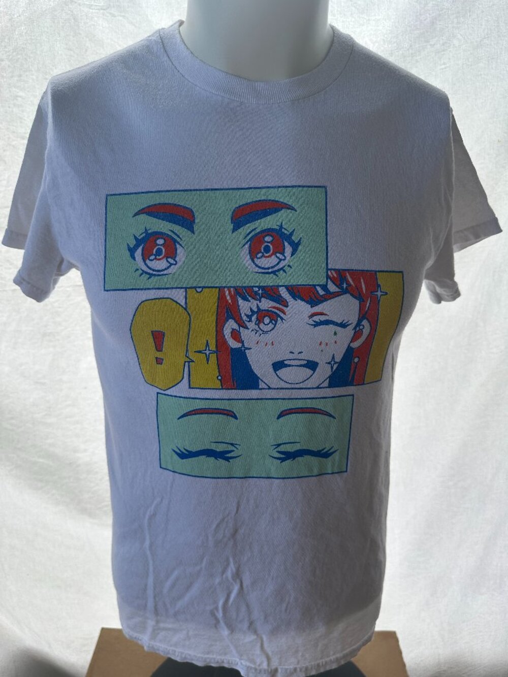 Anime Girl Cartoon Manga Men's White T Shirt Large